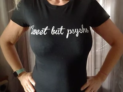 Buy Sweet But Psycho - Various T Shirt  - Joke Scary Mad Funny Mummy Novelty Gift  • 4.64£
