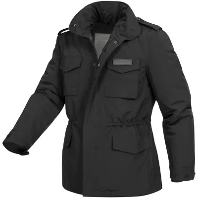 Buy Surplus M65 Hydro Hooded Us Field Jacket Warm Lined Police Mens Nylon Coat Black • 76.95£