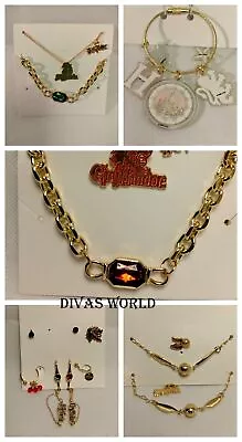 Buy Harry Potter Choker Necklace Earrings Charm Bracelet Hogwarts Crest Jewelry Sets • 10.88£