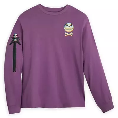 Buy Disney Nightmare Before Christmas Jack Skellington Purple Long Sleeve Shirt M • 35.95£