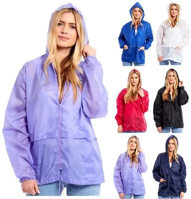 Buy Mens Womens Unisex Raincoat Ladies Shower Rain Kagoul Parka Hooded Jacket Coat • 7.99£