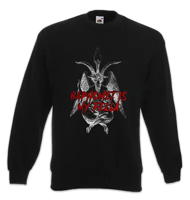 Buy Baphomet Is My Fella Sweatshirt Pullover Pentagram Satan Devil Satanism Pentacle • 35.94£