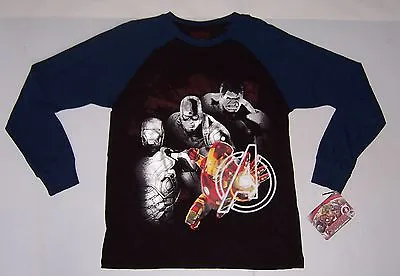 Buy Marvel Avengers Age Of Ultron Boy's Long Sleeve T-shirt Sizes L & Xl  Nwt • 15£