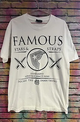 Buy Famous Stars And Straps White Mens T Shirt Size Large • 20£