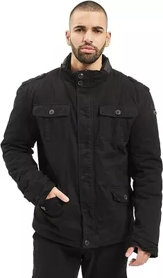Buy Brandit Men's M65 Britannia Winter Jacket Used Effect Streetwear Black Size 4XL • 47.99£
