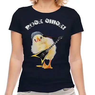 Buy Rock Chick Ladies Funny T-shirt Rocker Guitar Grunge Metal T Shirt Tee • 9.95£