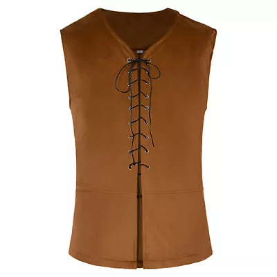 Buy Gothic Steampunk Victorian Cosplay Waistcoat Mens Pirate Tailored Formal • 20.19£