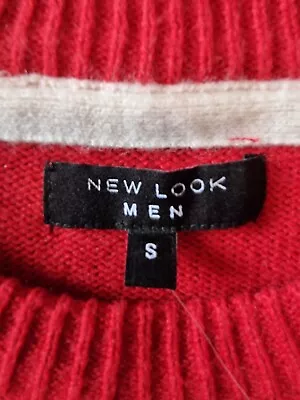 Buy Mens New Look This Guy Loves Xmas Jumper Small Bnwt Red Wool • 12.49£