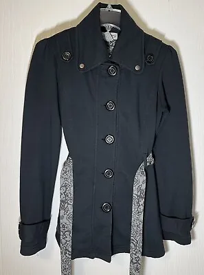 Buy Self Esteem USA Jacket Women Medium Jersey Pea Coat Style Black  • 12.07£