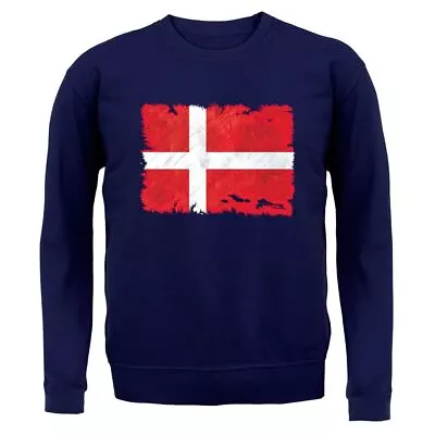 Buy Denmark Grunge Flag - Adult Hoodie / Sweater - Danish Dane Flags Love Live Born • 24.95£