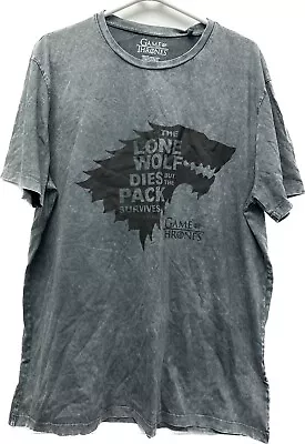Buy NEW Next Game Of Thrones Wolf Grey Acid Wash T-Shirt Size XL • 10.39£