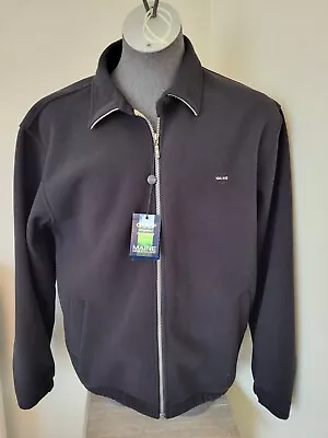 Buy Maine New England Men's Fleece Jacket Black Shower Resistant Large 43 Inch NWT • 29.99£