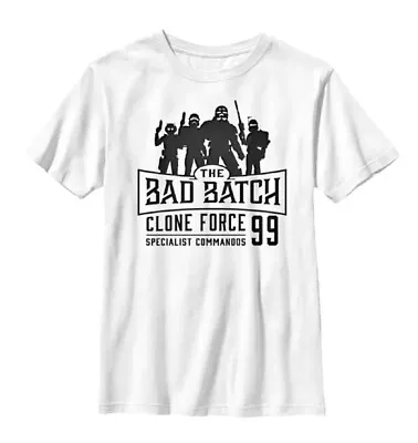 Buy 🆕️ Disney Boy's T-Shirt The Bad Batch Clone Force 99 Size M (7/8) • 12.60£