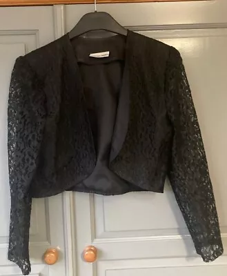 Buy Ladies Size 12 Black Lace Cockney Rebel Bolero Jacket In Stunning Condition • 9£