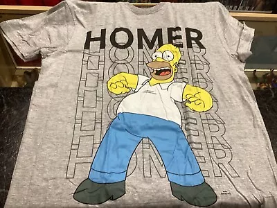 Buy Mens T Shirt Homer The Simpsons Tee Bart XL Official Matt Groening Grey • 10£