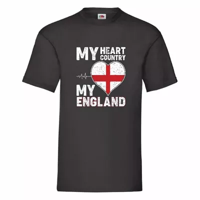 Buy My Heart My Country My England T Shirt Mens Small-2XL • 10.79£