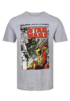Buy Mens T-Shirt Star Wars Comic Cover Darth Vader Short Sleeves Cotton Shirt Top • 10.36£