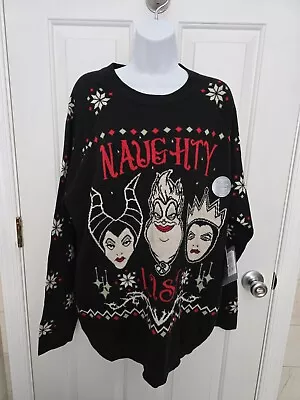 Buy Disney Parks Villains Naughty List Light Up Christmas Ugly Sweater XL W Tags • 72.39£