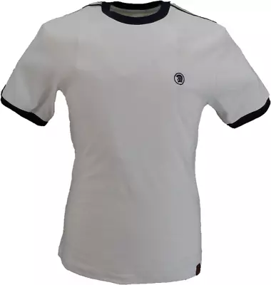 Buy Trojan Records Mens Ecru Taped Sleeve Cotton Ringer T-Shirt • 29.99£