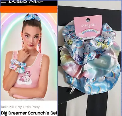 Buy Dolls Kill X My Little Pony Big Dreamer Scrunchie Set Rainbow Logo Print - 3 PCS • 13.26£