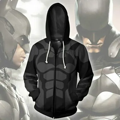 Buy Superhero Batman Hoodies 3D Printed Cosplay Zipper Sweatshirt Hooded Jacket Coat • 21.59£
