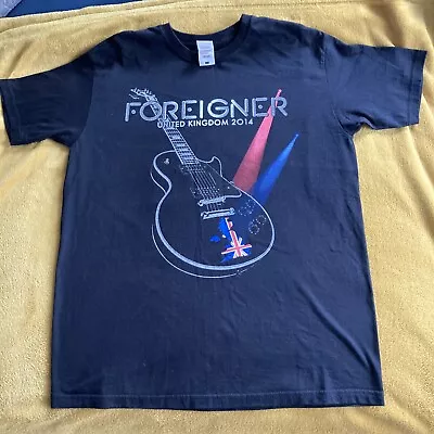 Buy Foreigner 2014 Uk Tour T-shirt Size Medium Black Rare USA Band Collectible Music • 22.99£