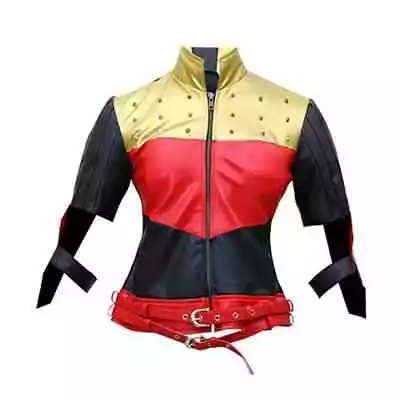 Buy Harley Quinn Injustice God Among Us Kiss This Leather Jacket Celebrity Jacket • 137.35£