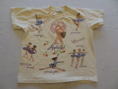 Buy 1999 Girls Medium 10-12 Applause All Over Print Ballet T-Shirt Rel-E-Vant  • 7.89£