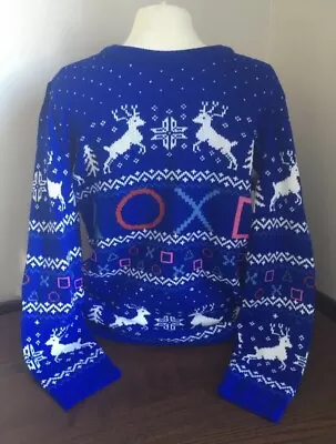 Buy Medium 41  Blue Play Station Christmas Xmas Jumper / Sweater By Numskull PS1234 • 19.99£