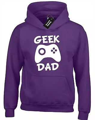 Buy Geek Dad Hoody Hoodie Nerd Retro Geeky Computer Science Pc Birthday Novelty New • 16.99£