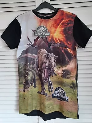 Buy BNWT Jurassic World T-Shirt 11-12 Years Dinosaur Front Plain Back - Long Length • 7.50£