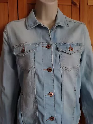 Buy Ladies Jean/Denim Jacket Stone Wash/Light Blue Size 14 • 10£