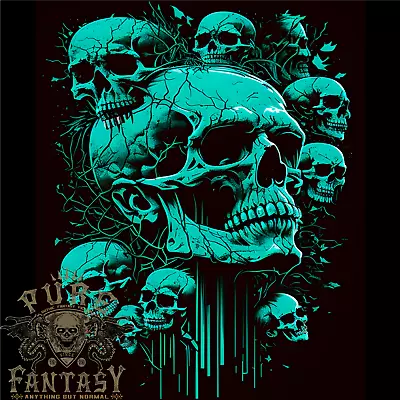 Buy Skull Time Gothic Heavy Metal Rock Music Biker Mens Cotton T-Shirt Tee Top • 11.75£