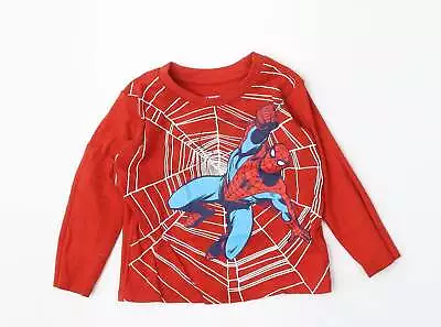 Buy Primark Boys Red Cotton Basic T-Shirt Size 12-18 Months Round Neck - SpiderMan • 5£
