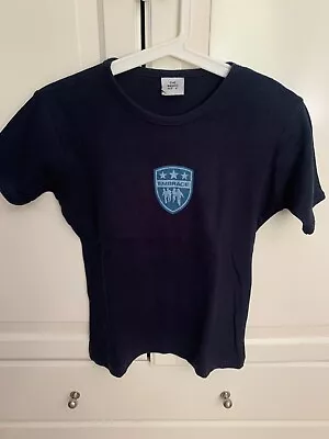 Buy Vintage Rare EMBRACE Navy Blue Skinny T Shirt Size S-M 1998 • 56.99£