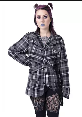 Buy Chemical Black Alternative Jacket Goth Punk Emo Xl 16 • 45£