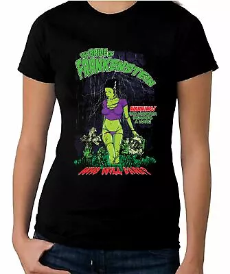 Buy Bride Of Frankenstein Who Will Dare Women's T-Shirt - Halloween Horror Film • 12.95£