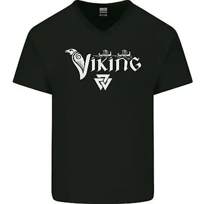 Buy Viking Thor Odin Valhalla Norse Mythology Mens V-Neck Cotton T-Shirt • 11.99£