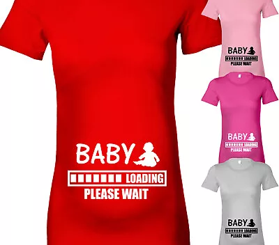 Buy Womens Baby Loading Maternity Tshirt Pregnancy T Shirt Top Baby Shower Gift • 12.25£