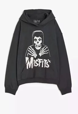 Buy Misfits Oversize Jumper Pullover Hoodie Black Rock Roll Danzig Metal Goth  • 63.24£
