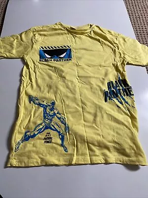 Buy Boys Black Marvel Disney Tshirt Short Sleeves Size 10-11 Years VGC Yellow • 6.99£