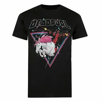 Buy Official Marvel Mens Deadpool Unicorn T-shirt Black S - XXL • 13.99£