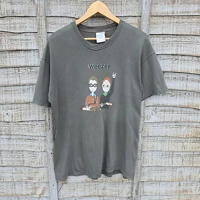 Buy Vintage 2002 Weezer Band T Shirt Mens Large • 99.99£