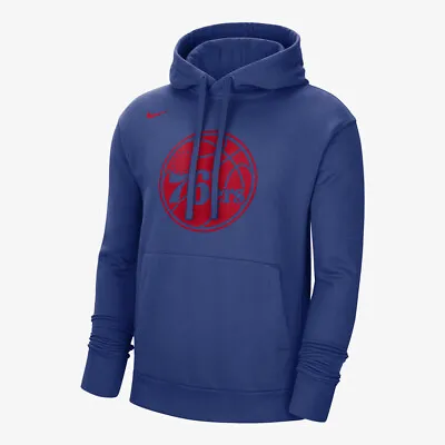 Buy Nike NBA Philadelphia 76ers Essential Fleece Pullover Hoodie Men Rush Blue • 60.95£