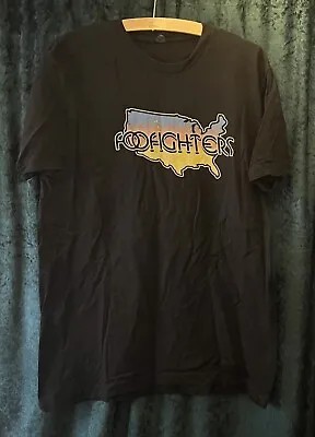 Buy Vintage Foo Fighters USA Map T Shirt Sz L Rock Grunge Band • 19£
