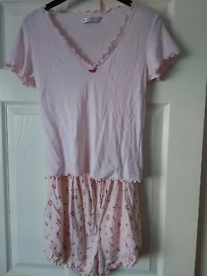 Buy Ladies BHS Pink Short Pyjamas Size 12/14 • 10£