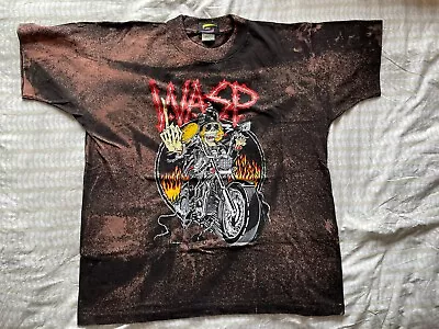 Buy Wasp Mean Man Official Bleach Dye T-shirt Vintage Unworn Official L • 135£