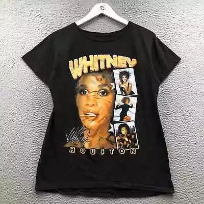 Buy Whitney Houston T-Shirt Women's Plus 3X Short Sleeve Crew Neck Graphic Black • 9.63£