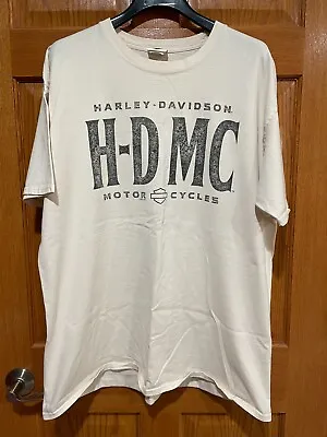 Buy HARLEY-DAVIDSON Motorcycle Men's 2XL Fargo ND Cream Short Sleeve T-Shirt Shirt • 14.47£