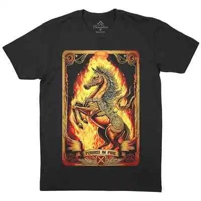 Buy Stallion In Flames T-Shirt Animals Horse Fire Wild Rodeo Cowboy Power E299 • 13.99£